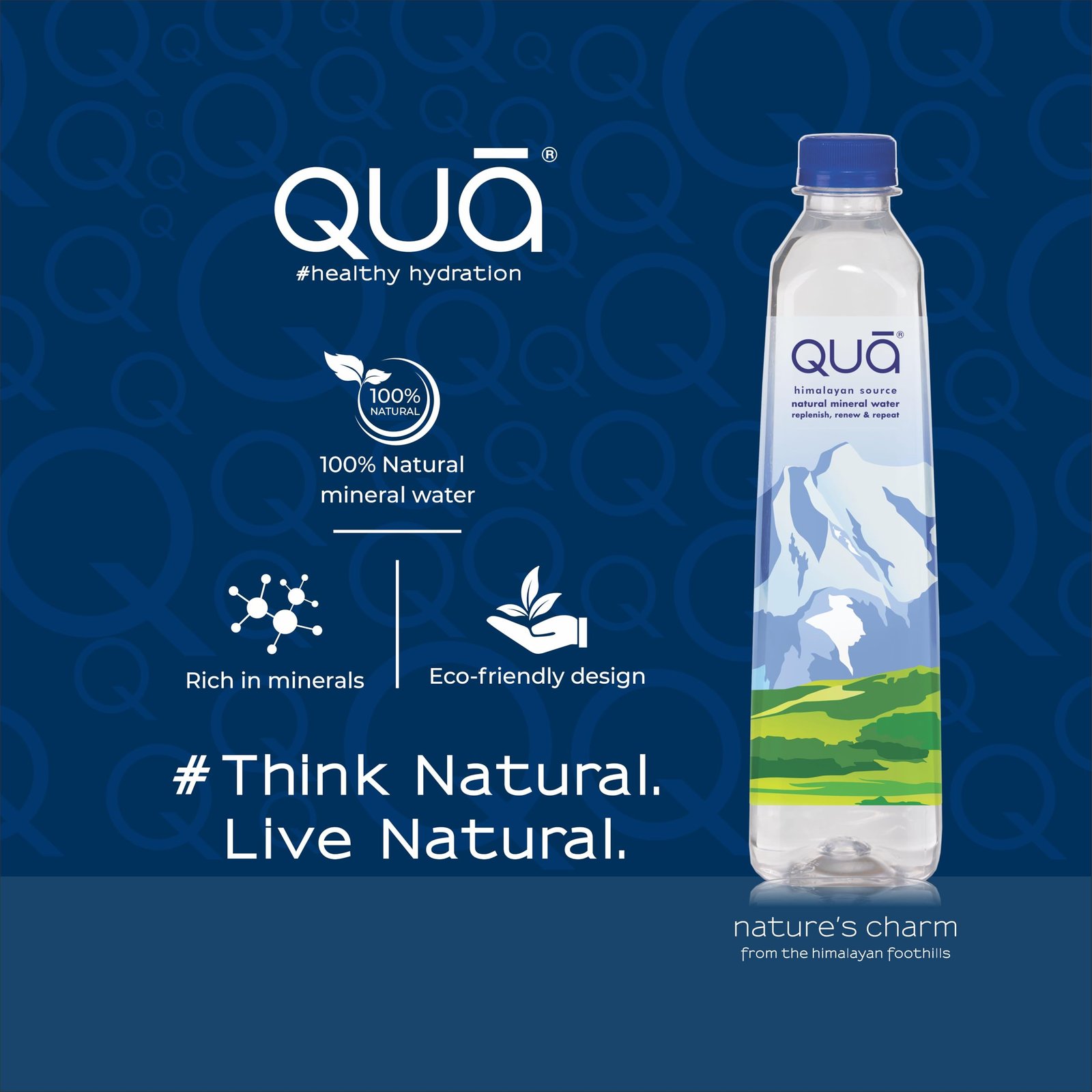 Qua Natural Mineral Water | 500ml x 24 | From the Himalayan Foothills | Rich in Calcium, Magnesium and Other Minerals | Naturally Alkaline | India’s Finest Water | pH 8+ - Image 5