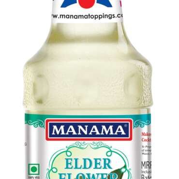 Manama Elder Flower Syrup | Mixer for Mocktails, Cocktails, Drinks, Juices, Beverages | Non Alcoholic Mix 750ML Bottle