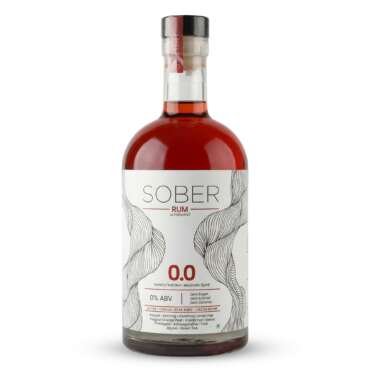 SOBER Rum Alternative | 0.0% ABV Zero Alcohol Drink | Sugar Free Zero Calorie | Premium Non Alcoholic Rum with Caramel Vanilla Spice Notes | Alcohol Free Spirit for Mocktails & Mixers | 750ml