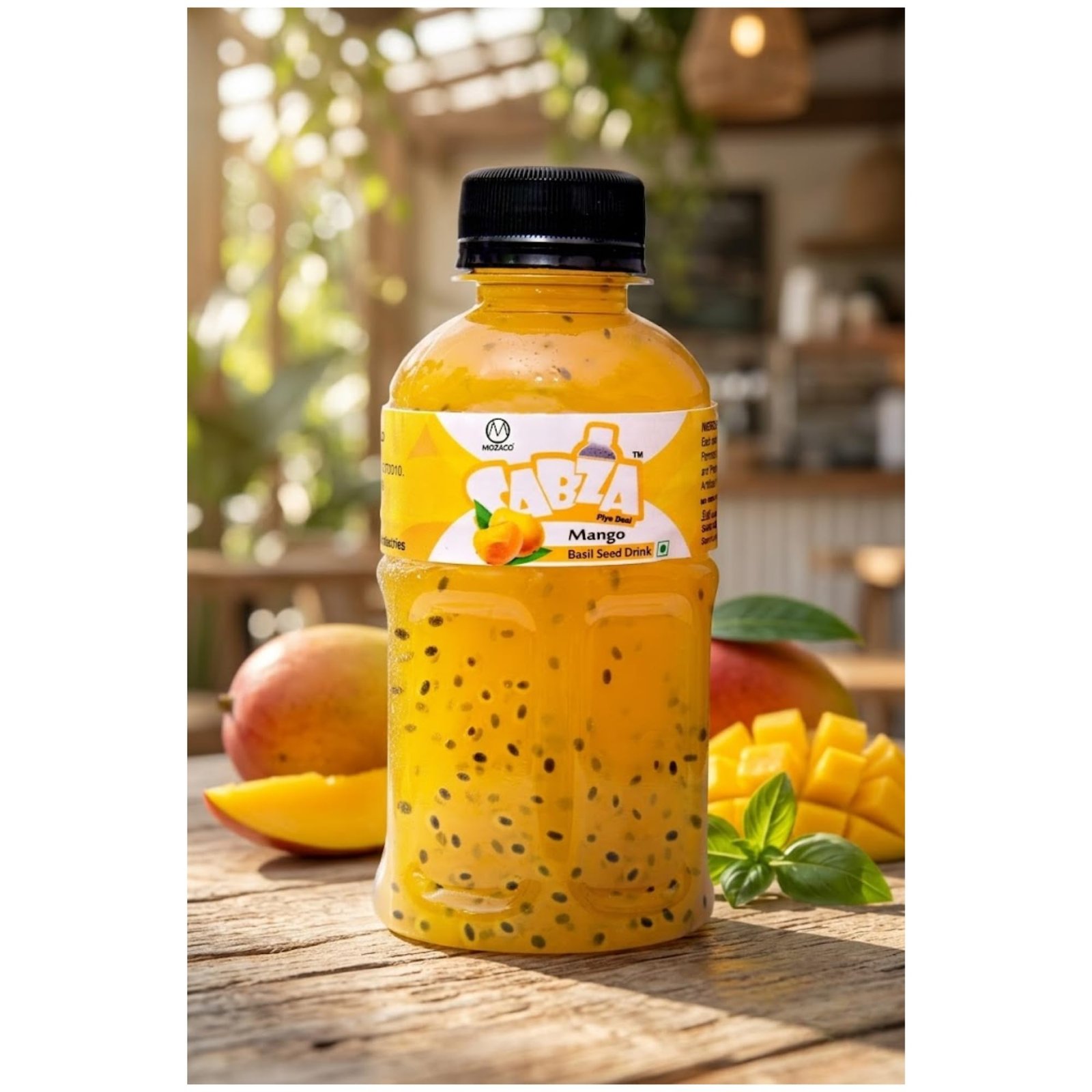 Sabza Refreshing Combo Of Litchi and Mango Basil Seed Drink | Pulpy Fruit Beverage | 200ml (Pack of 24 each) - Image 6