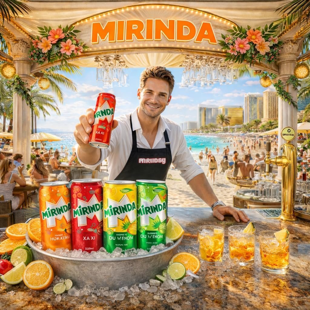 Mirinda Carbonated Soft Drink, Vairety Pack Orange, Sarsaparilla and Cream Soda Flavours, 320ml X 6 Cans, (Product Of Vietnam) From Decadent Foods - Image 6