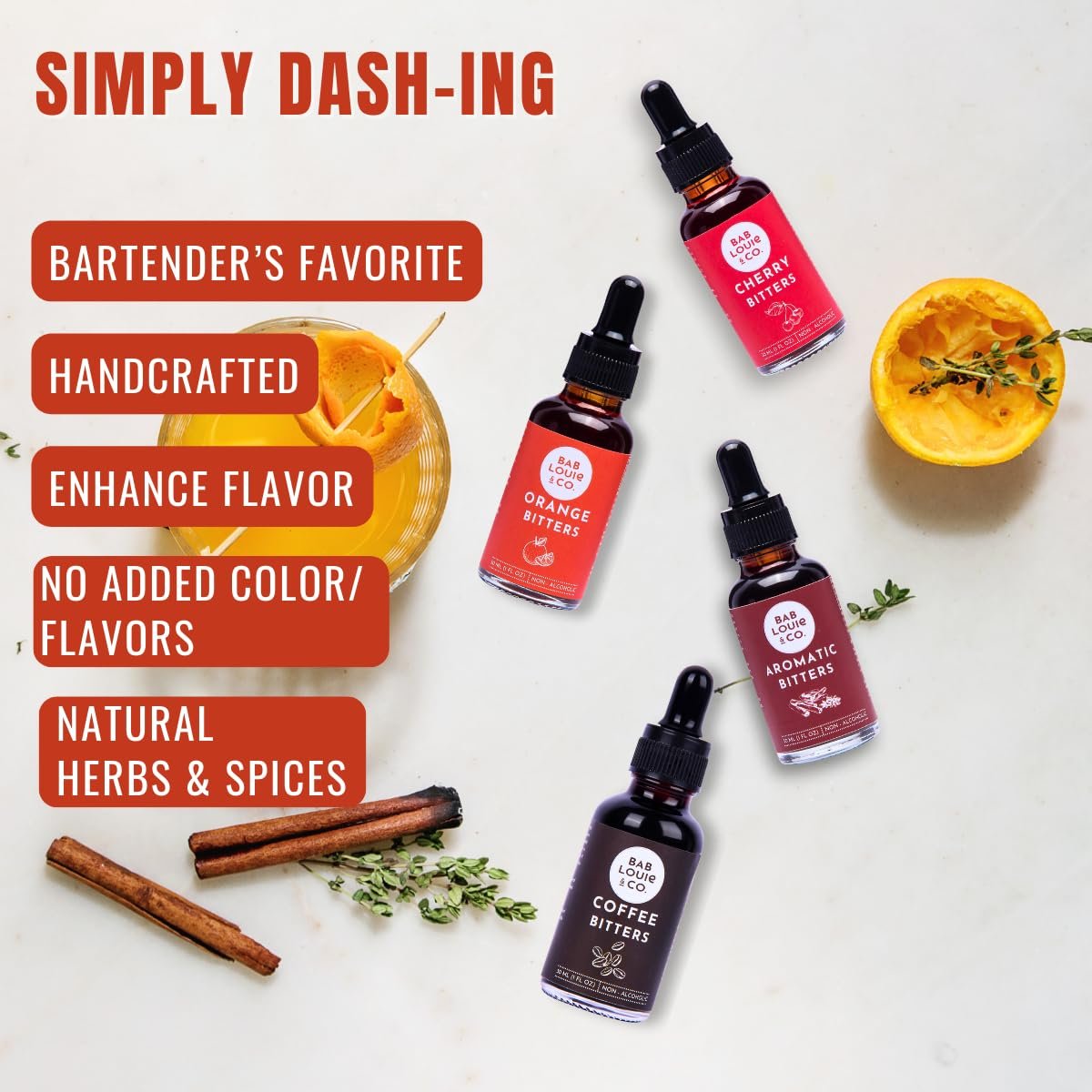 Bablouie & Co. Bitters Traveller set pack of 4 | 30 ml Bitters pack Non-Alcoholic Craft Bitters | Distinct Citrus Notes | Old Fashioned, Manhattan, Negroni, Sidecar & Cocktails - Image 6
