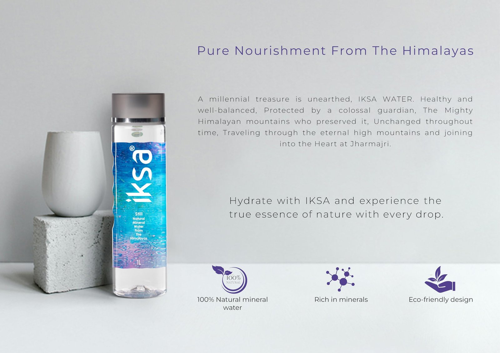 VARAHI Iksa Still Natural Mineral Water -1Litre (12 Bottles)| Natural Mineral Water From The Himalayas - Image 4