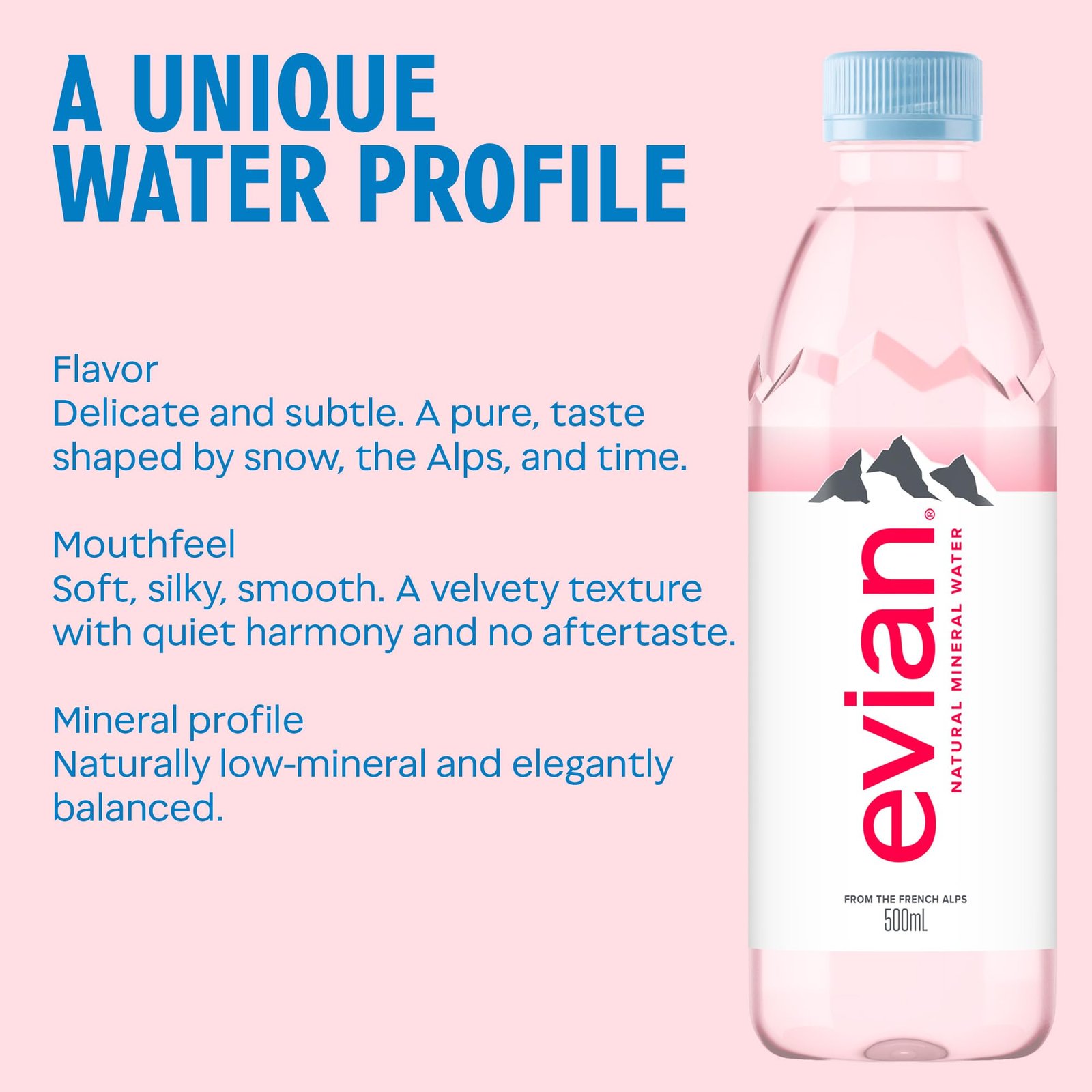 evian Natural Mineral Water Bottle, Drinking Water, 500ml, Case of 4 - Image 5