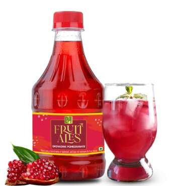 DHAMPURGREEN Grenadine Pomegranate Syrup 300ml | Mocktail & Cocktail Mixer Drink Concentrate | Non Alcoholic Beverage for Soda, Lemonade & Summer Drinks | Pomegranate Flavour
