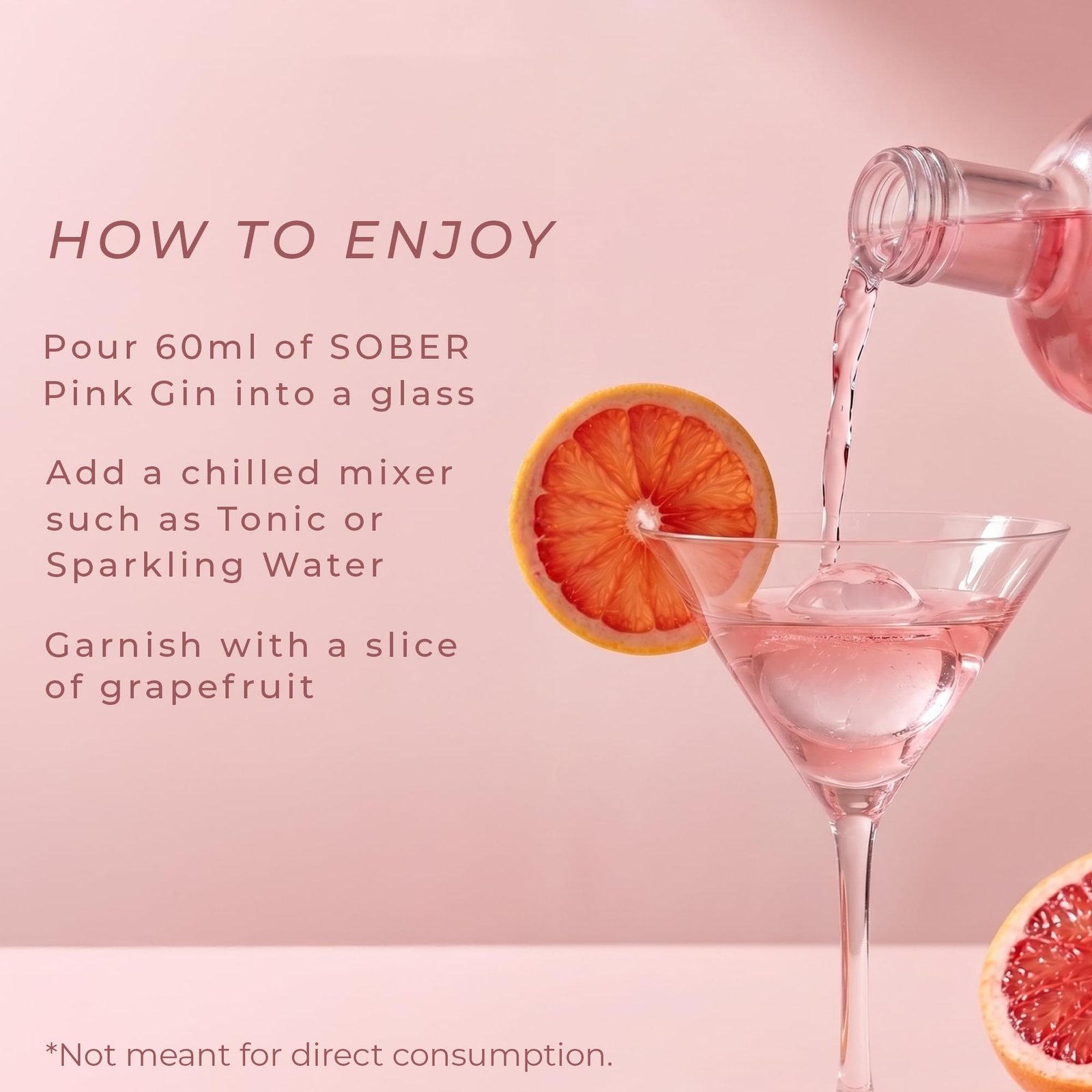 SOBER Pink Gin Alternative | 0.0% ABV Zero Alcohol Drink | Premium Non Alcoholic Gin | Strawberry Raspberry Rose Notes | Sugar Free Zero Calorie | 750ml - Image 6