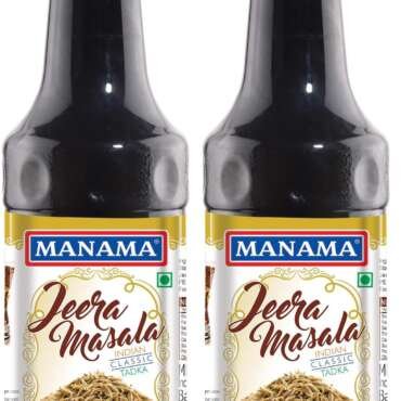 Manama Jeera Masala Syrup | Fruit Mixer for Mocktails, Cocktails, Drinks, Juices, Beverages | Non Alcoholic Mix 750ML Bottle (Pack of 2)