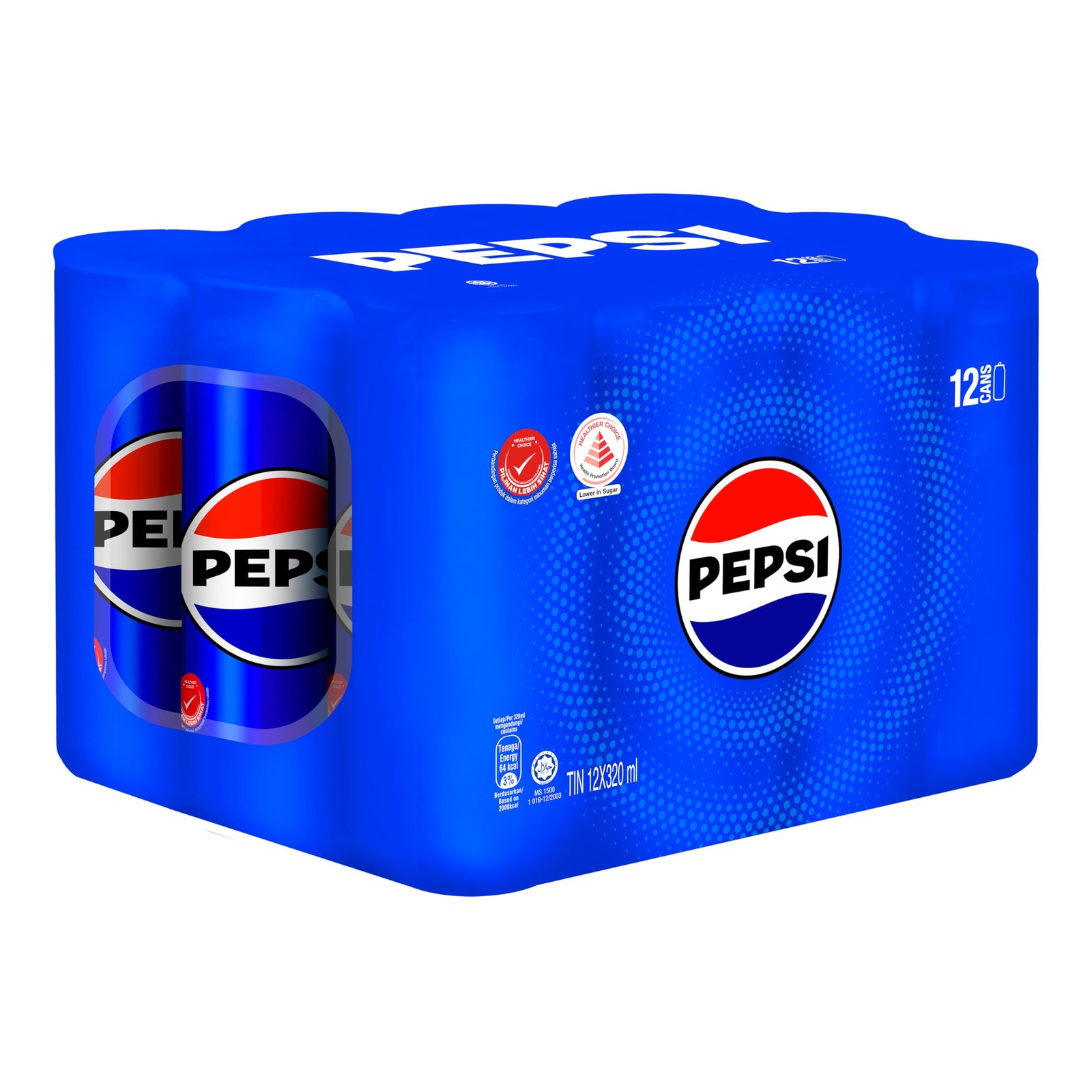 Pepsi Cola Carbonated Soft Drink, Celebrated For its Crisp, Smooth, and Refreshingly Sweet Cola Flavor Each 320ml X Pack of 12, (From Thailand) Get Flavourito Kunafa Chocolate 20g Absolutely Free From DECADENT FOODS
