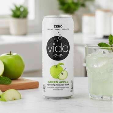 Vida Green Apple Sparkling Flavoured Drink 330ml (Pack of 2)