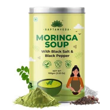 Saptamveda Organic Moringa Soup Powder - 100gm | Wholesome Superfood for Immunity, Energy & Digestion | Instant Pre Mix Powder | Ready to Eat | Organic Soup Powder