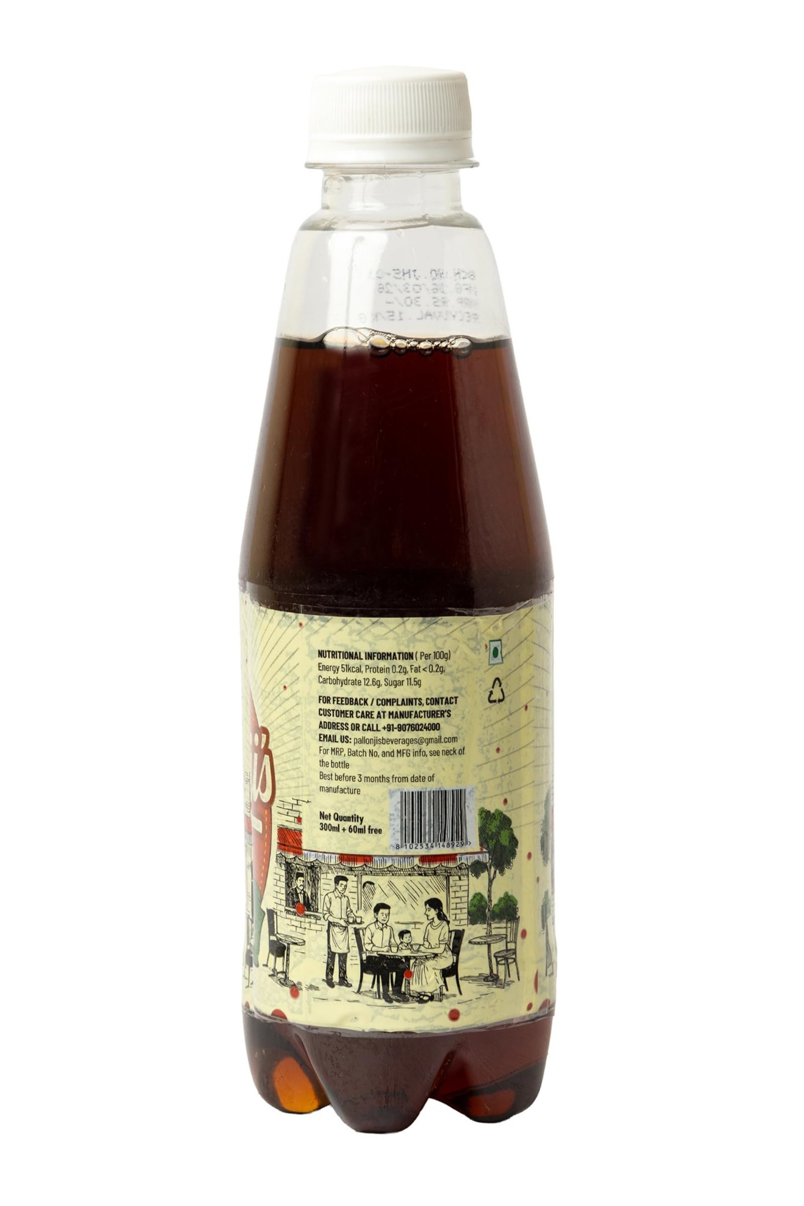 Pallonji's Jeera Masala Soda, Bombay's OG Soda, Carbonated Soft Drink, 300ml + 60ml Free - Image 3