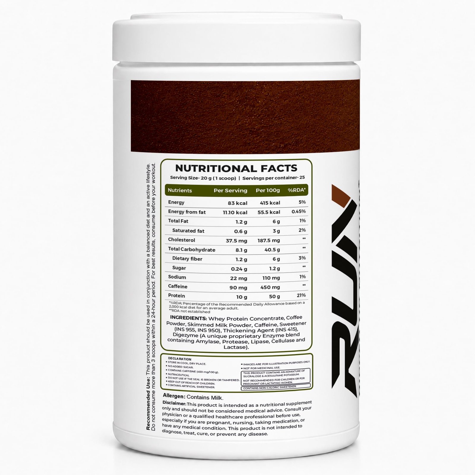 Ripped Up Nutrition Protein Coffee | 10g Protein Per Scoop | Versatile Usage - A Pre-Workout or Anytime Meal Replacement Shake|(Regular, 1kg (500gmx2)) - Image 6