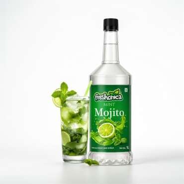 Freshonica Mint Mojito Syrup | Premium Non Alcoholic Mixer for Mocktails Cocktails and Refreshing Summer Drinks | Concentrated Lime and Mint Flavour