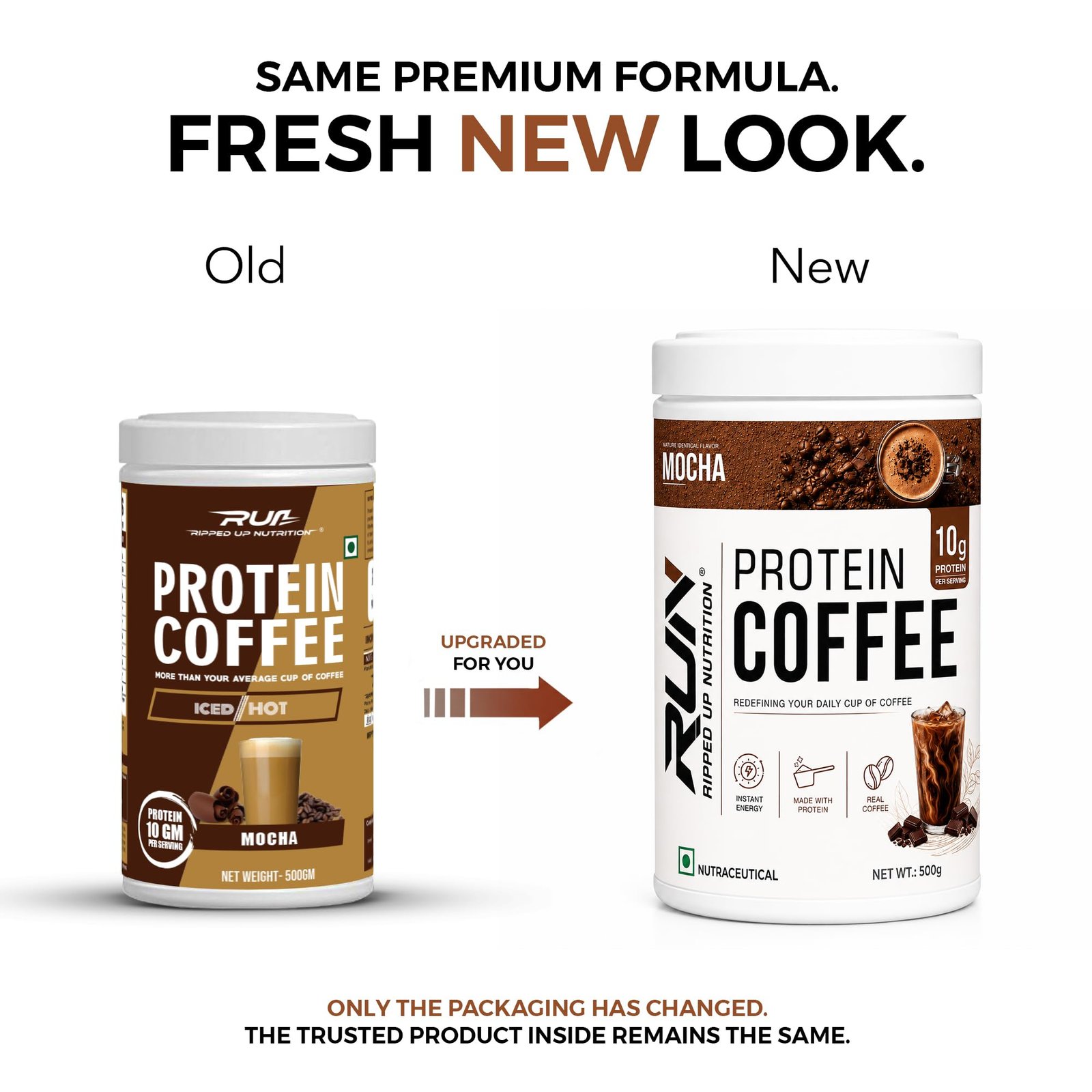 Ripped Up Nutrition Protein Coffee | 10g Protein Per Scoop | Versatile Usage - A Pre-Workout or Anytime Meal Replacement Shake|(Regular, 1kg (500gmx2)) - Image 5