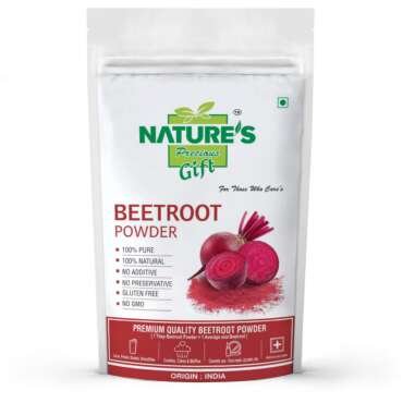 NATURE’S GIFT – FOR THOSE WHO CARE’S Beetroot Powder 100 g | Pure Beet Root Powder | Suitable for Smoothies, Baking, Beverages and DIY Cosmetic Use