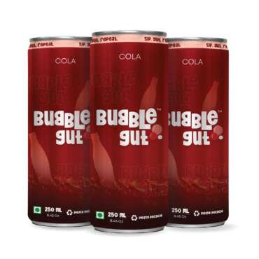 Bubble Gut Cola Soda 250 ml Pack of 3 Classic Chilled Fizzy Soft Drink Beverage