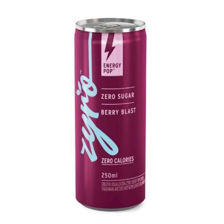 Zyro by Karan Aujla Energy Drink | Zero Sugar | Berry Blast (250ml)