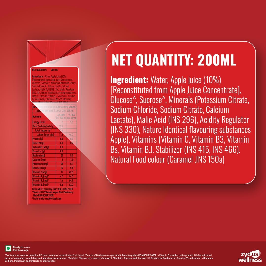 Glucon-D Activon, Ready to Drink Beverage, Replenishes | Reenergizes | Refreshes | Apple Flavour | 200ml - Image 4