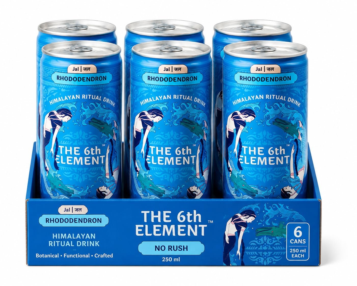 Rhododendron (Buransh) Botanical Malt Brew Pack of 6 Energy Drink, 250ml- Natural Anthocyanins- 2g Fiber per Can- Zero Added Sugar- Low Calorie Drink for Daily Refreshment & Wellness