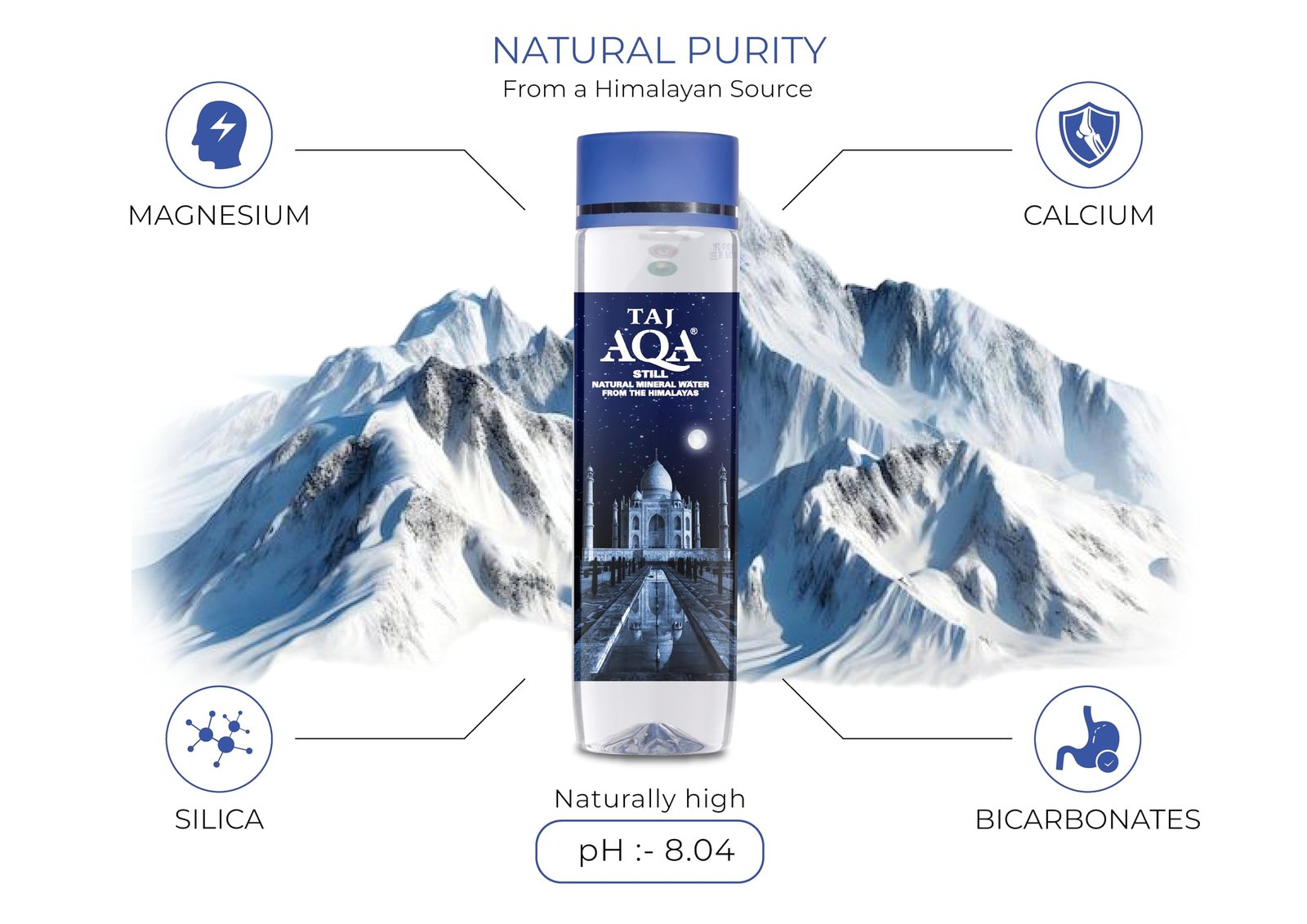 VARAHI Taj Aqa Naturally Alkaline Mineral Water-500Ml(Pack Of 24 Bottles)|Natural Mineral Water Bottle - Image 4