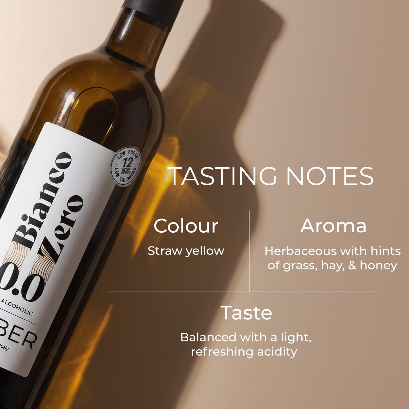Sober Non Alcoholic Wine Combo | Bianco White Wine | Sparkling Brut | Low Calories | No Added Sugar | No Added Preservatives | Alcohol Free Wine Drink - Image 4