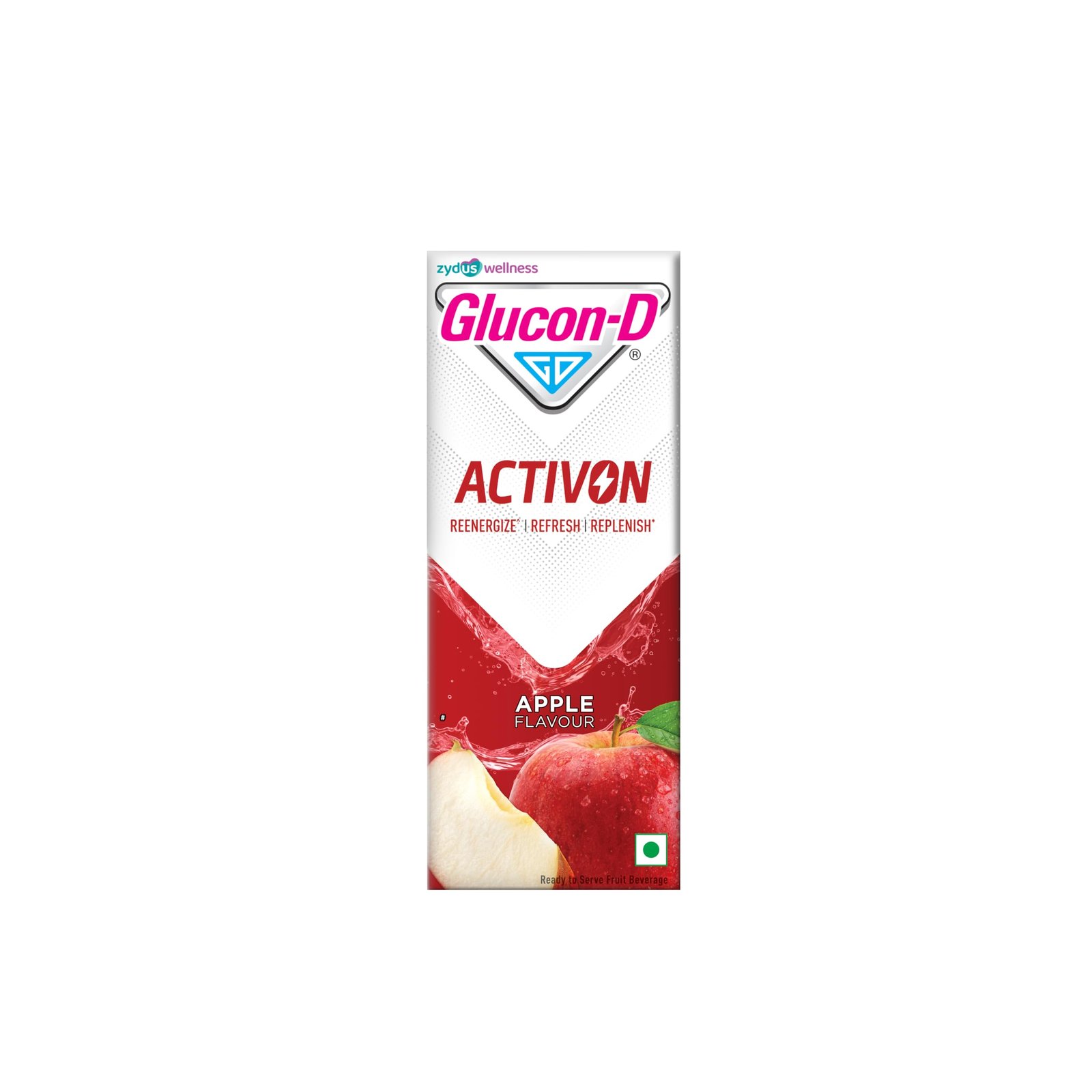 Glucon-D Activon, Ready to Drink Beverage, Replenishes | Reenergizes | Refreshes | Apple Flavour | 200ml