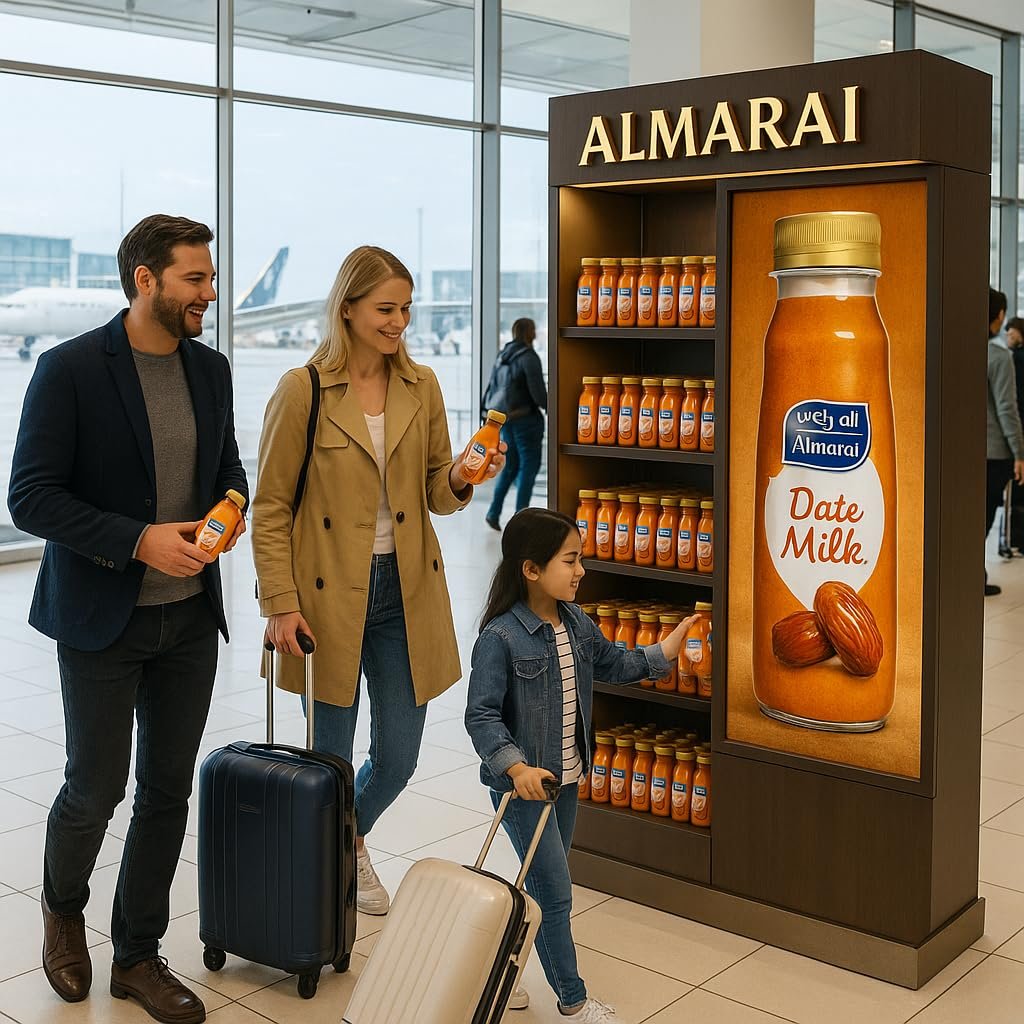 Almarai Date Milk Drink 225ml By COUGAR | Premium Real Date Flavor | High Calcium & Vitamin A & D | UHT Treated Fresh Cow’s Milk | Smooth, Creamy & Sweetened Beverage | Imported Middle Eastern Authentic Taste | FREE 1 Prestige Waffi Pistachio Wafer Bars – - Image 4