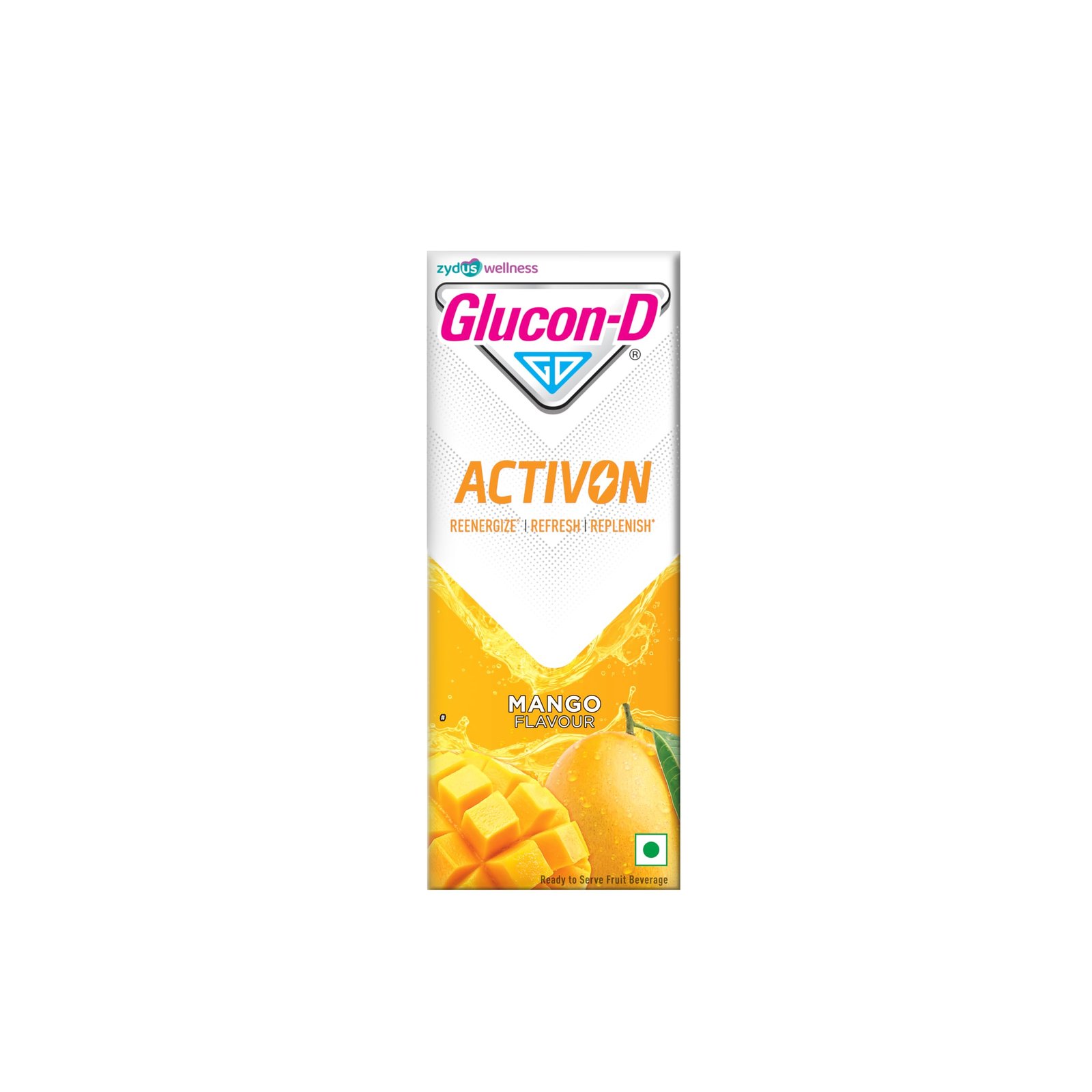 Glucon-D Activon, Ready to Drink Beverage, Replenishes | Reenergizes | Refreshes | Mango Flavour | 200ml