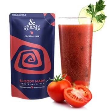 &Stirred Cocktail Mix - Bloody Mary, Pack of 12, No Preservatives, Non-Alcoholic