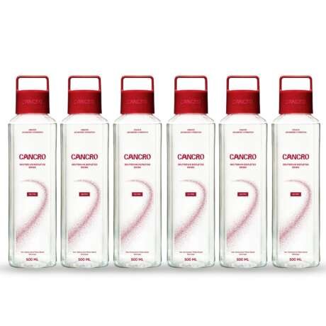 Cancro Deuterium Depleted Drink | Infused with Essential Minerals | Normal pH | Still Water | Pack of 6 (500ml Liquid Each)