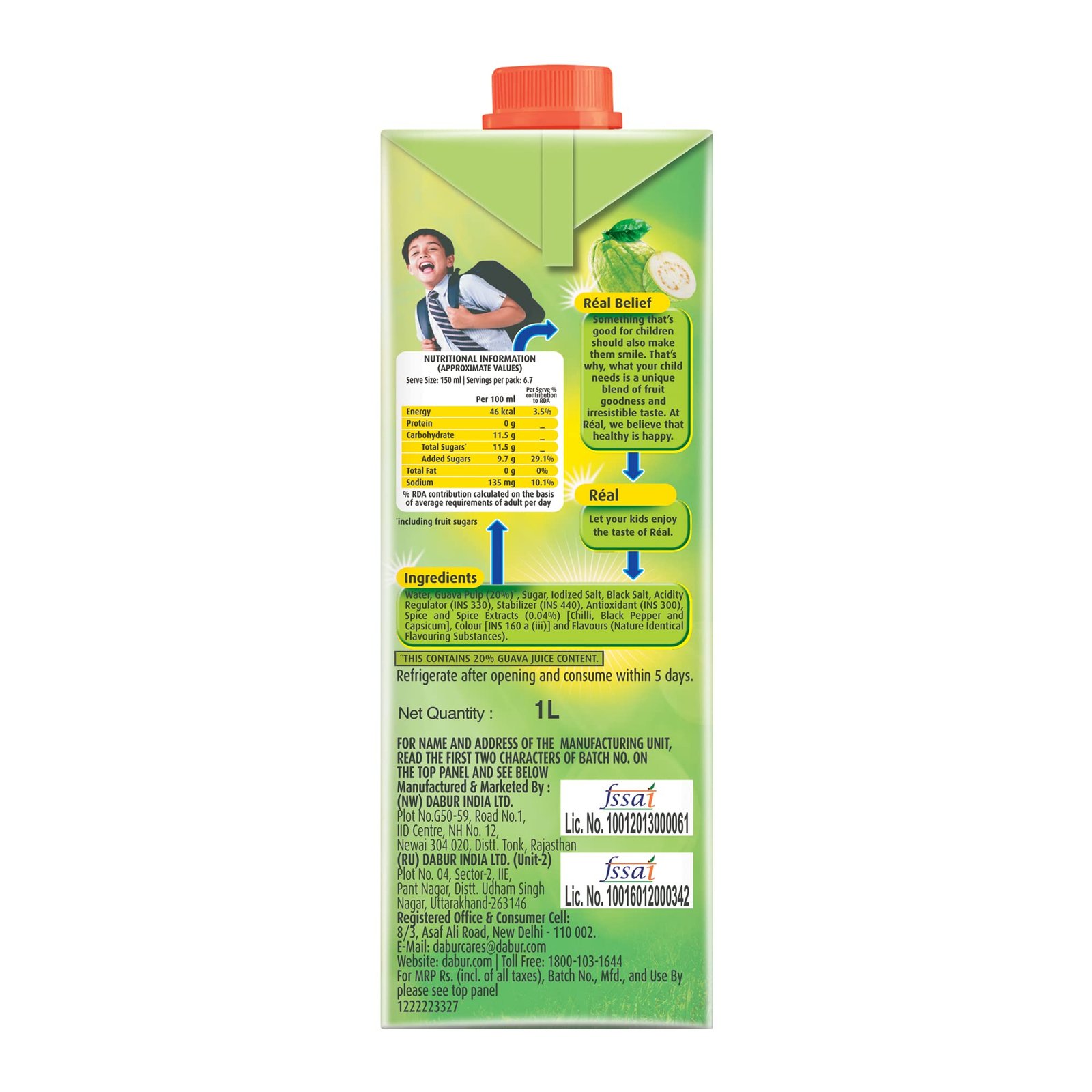 Real Masala Guava Juice, 1L - Image 4