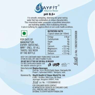 Stayfit Alkaline Water with Essential Nutrients | 81+ Trace Minerals |Water-Based Electrolyte Drink With 8.5+ pH Alkaline Mineral Water (15 x 750 ml)
