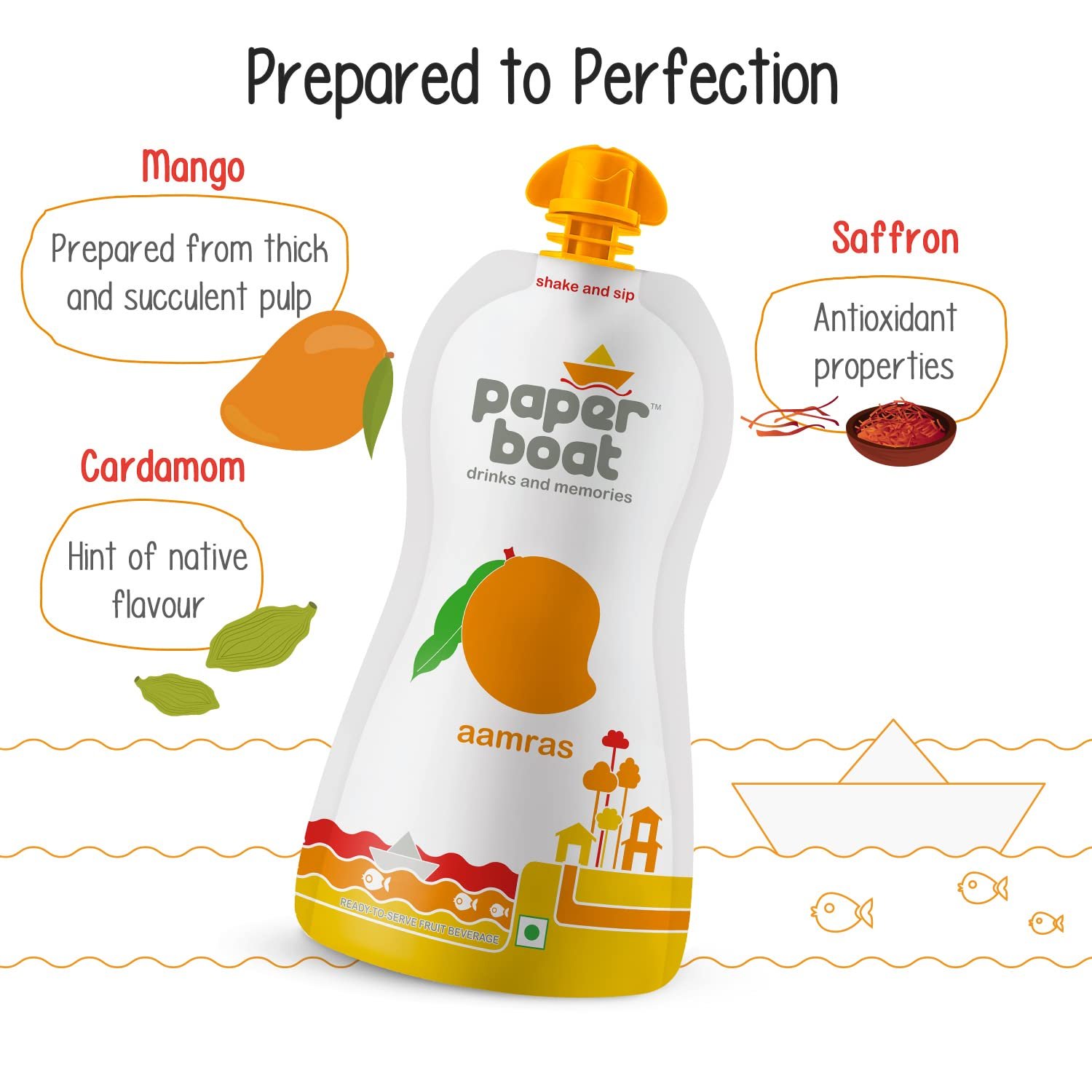 Paper Boat Aamras, Mango Fruit Juice, No Added Preservatives and Colours (200ml/215ml) - Image 3