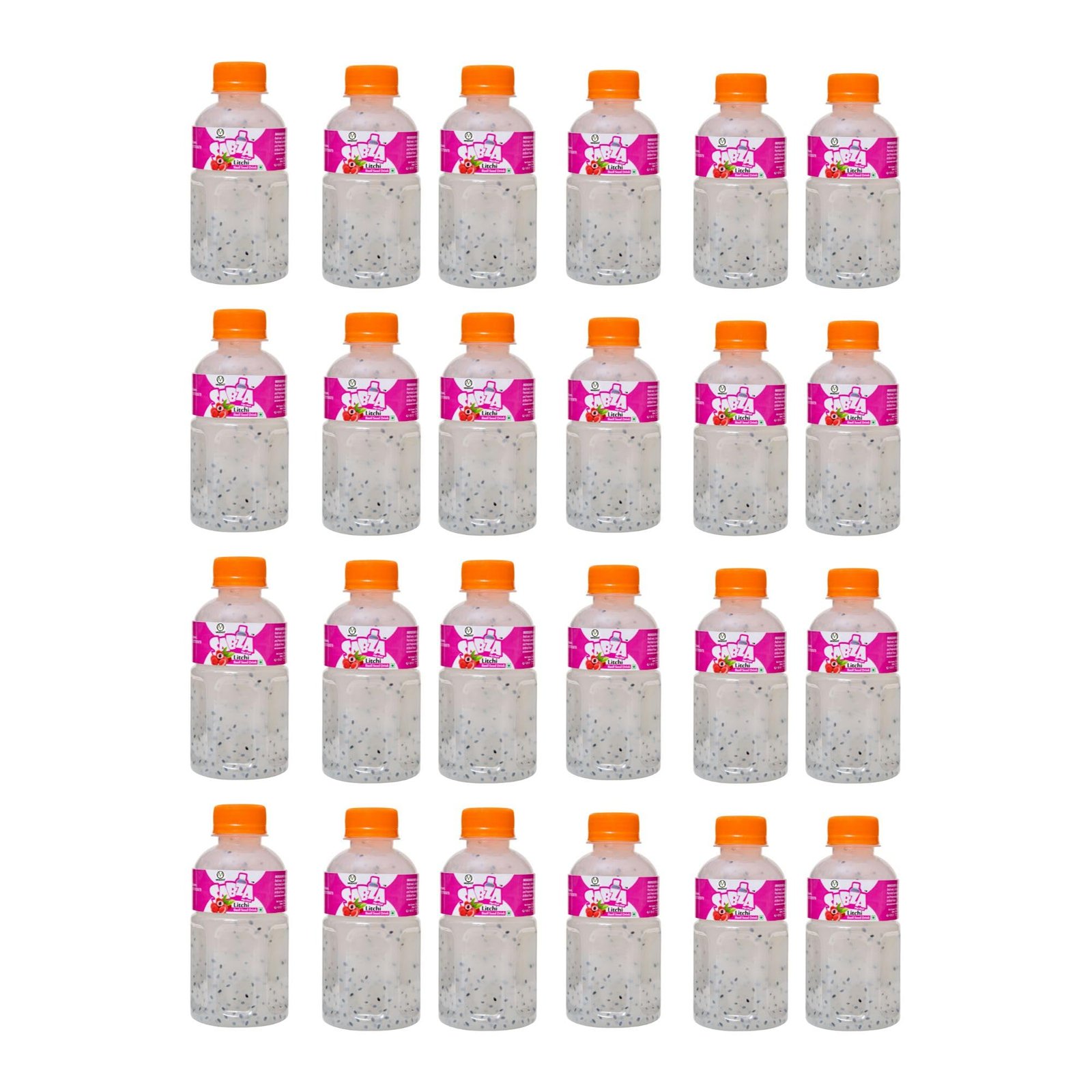 Sabza Refreshing Combo Of Litchi and Mango Basil Seed Drink | Pulpy Fruit Beverage | 200ml (Pack of 24 each) - Image 3