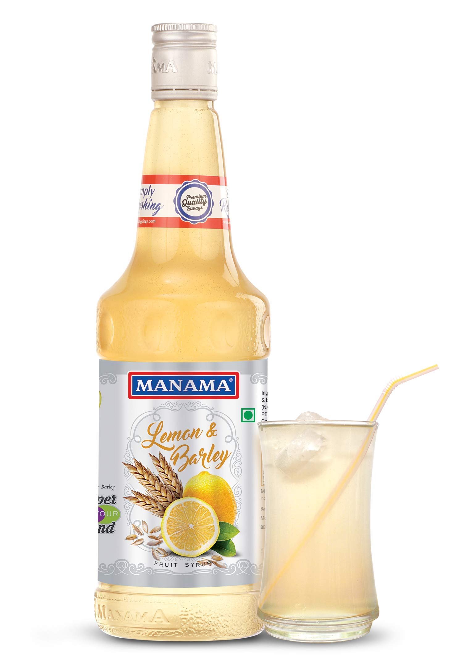 Manama Lemon Barley Syrup 750ML Mixer for Mocktails, Cocktails, Drinks, Juices, Beverages, Non Alcoholic Mix - Image 3