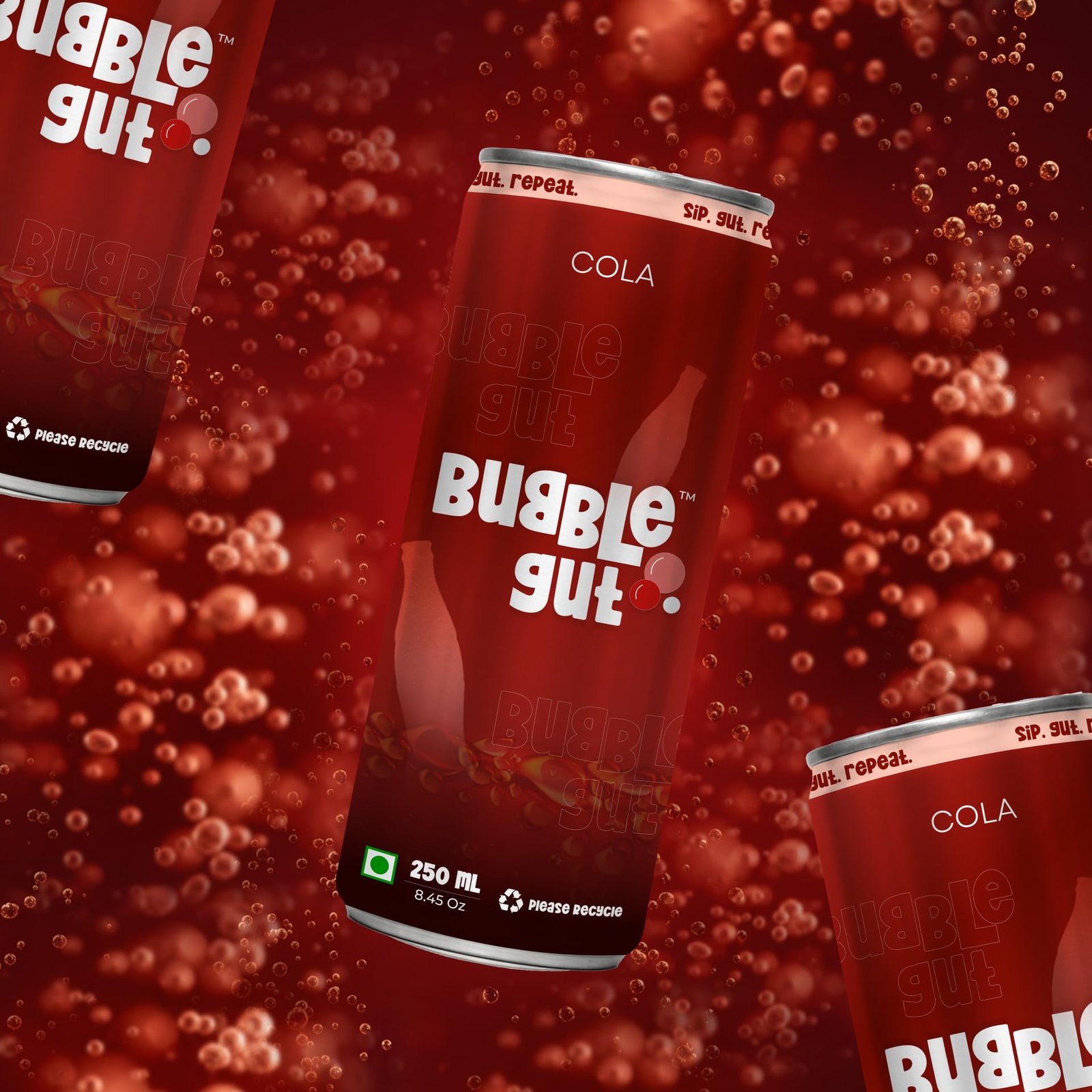 Bubble Gut Cola Soda 250 ml Pack of 3 Classic Chilled Fizzy Soft Drink Beverage - Image 4