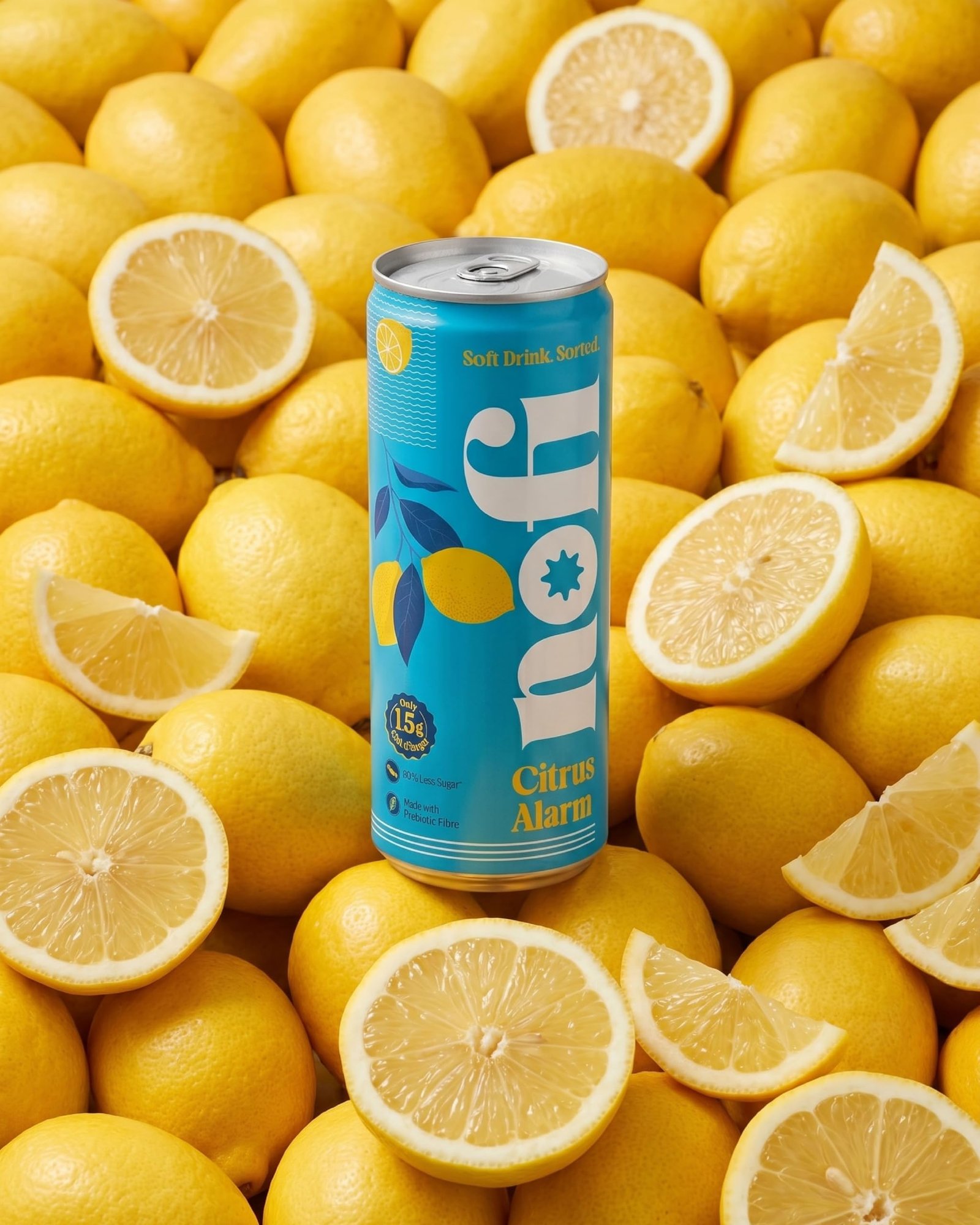 NOFI Assorted Carbonated Soft Drinks, 3 Flavours x 2 Cans (Citrus Alarm, Cheeky Orange, Mango Mischief) | Made with Prebiotic Fibre | No Preservatives | 250 ml Cans (Pack of 6) - Image 6