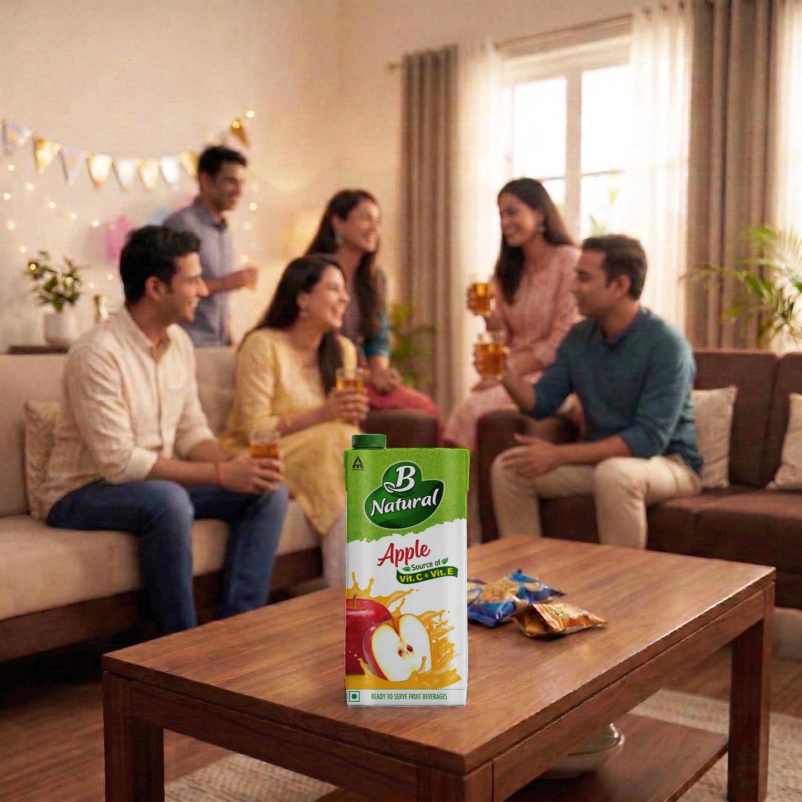 B Natural Apple Juice, Vitamin C & E, 1 litre - Image 3
