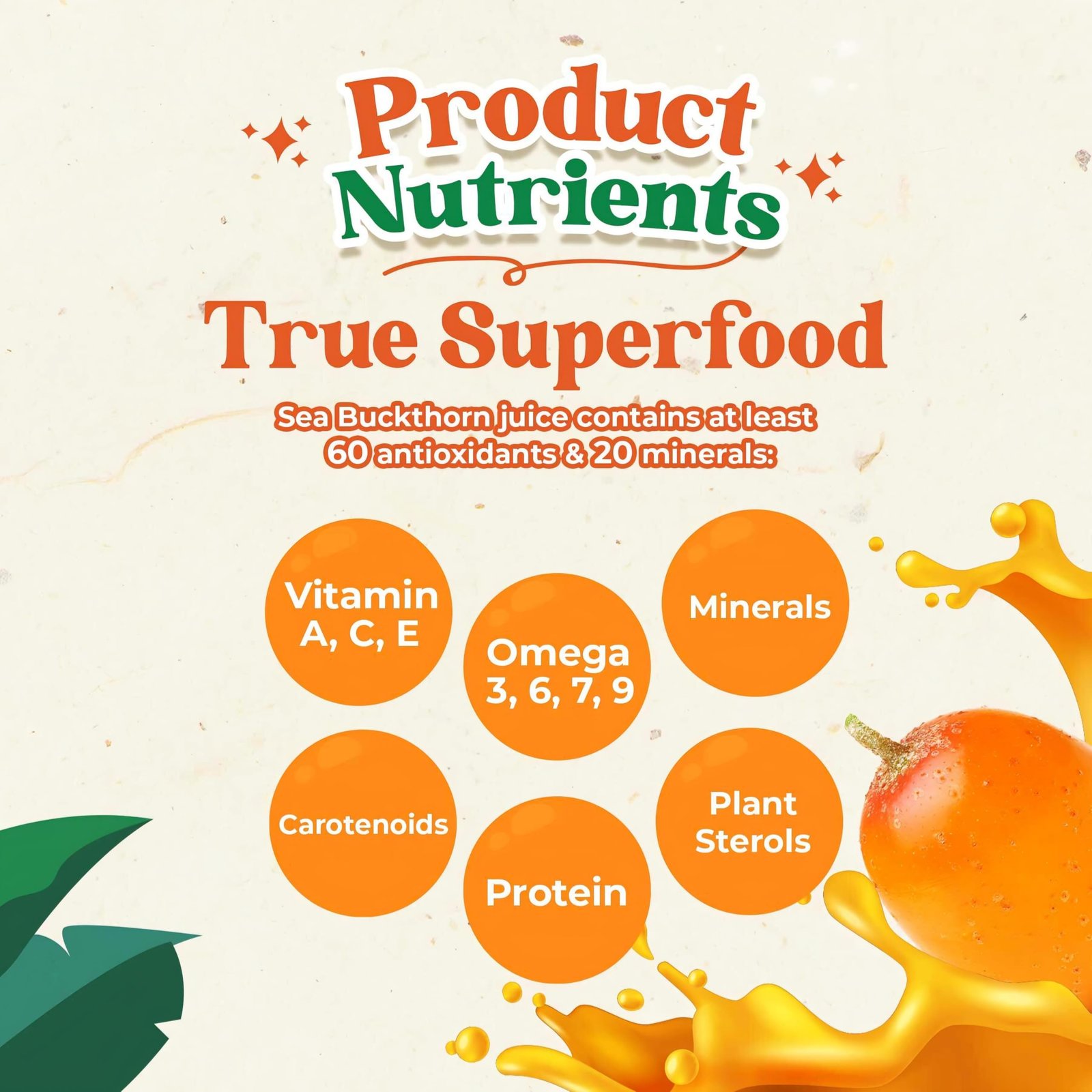 Life Immune Pure Sea Buckthorn Plub Juice, Enriched with Omega 3, 6, 9 & 7, 1 Ltr - Image 2