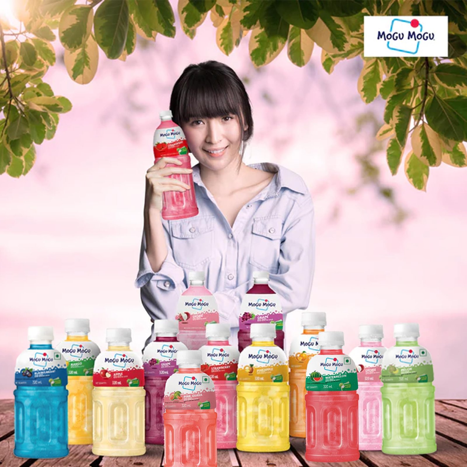 Mogu Mogu Grape Juice Drink with Nata de Coco Jelly 320ml (Pack of 6)| Refreshing Tropical Thai-Made Sip & Chew Beverage - Image 9
