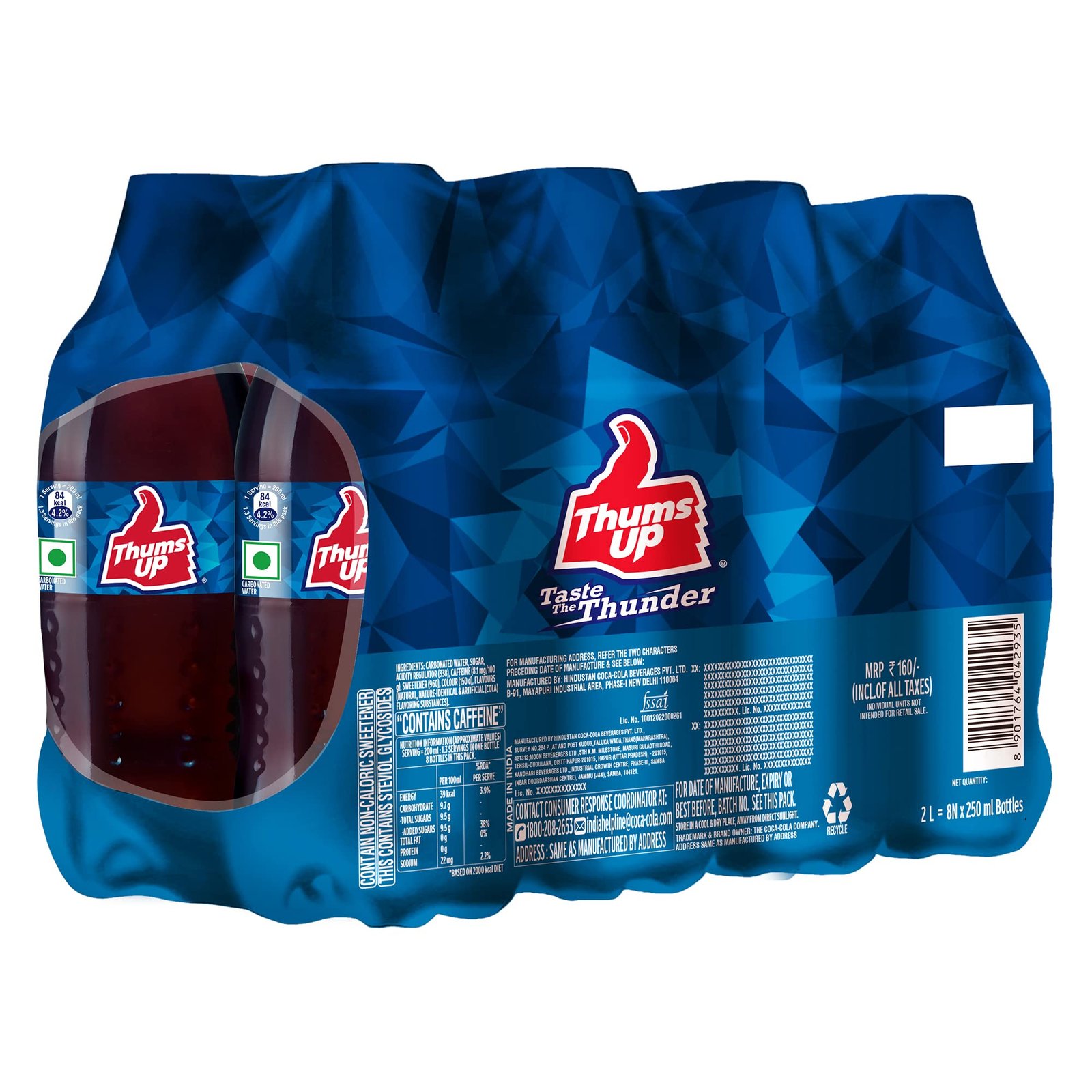 Thums Up Soft Drink | PET Bottle, 250 ml (Pack of 8) - Image 9