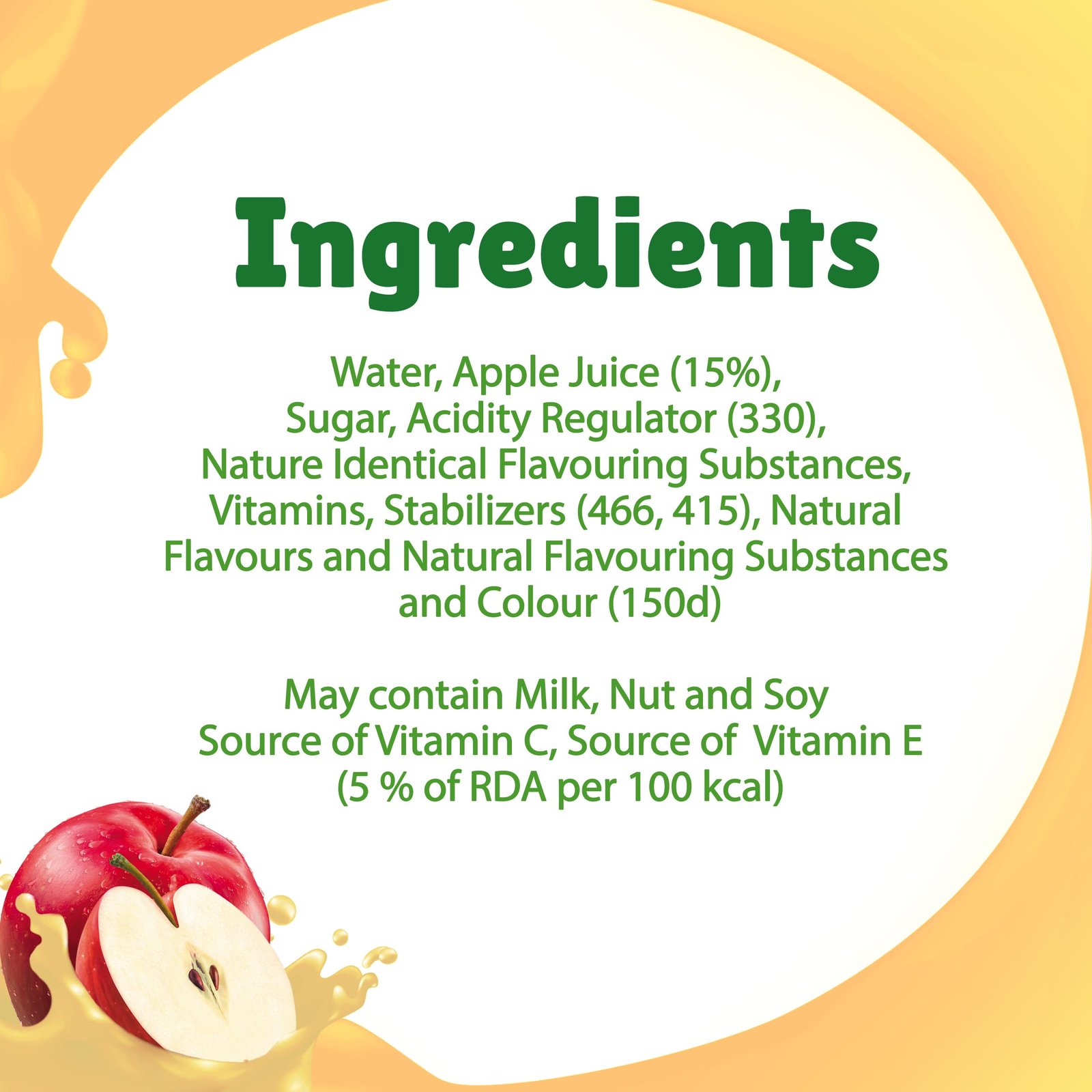 B Natural Apple Juice, Vitamin C & E, 1 litre - Image 4