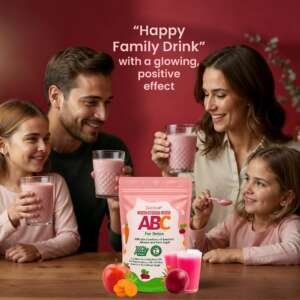 OUTSUP ABC Latte Mix Malt Powder | Apple, Beetroot, Carrot | No Preservatives | No Refined Sugar | Ready-to-Mix | Cold Milk Flavouring Powder - 200gms