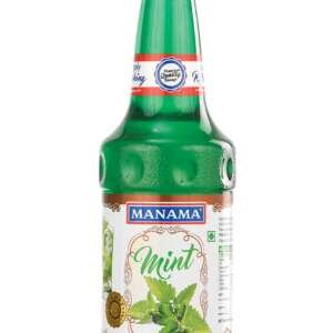 Manama Mint Syrup | Fruit Mixer for Mocktails, Cocktails, Drinks, Juices, Beverages | Non Alcoholic Mix 750ML Bottle